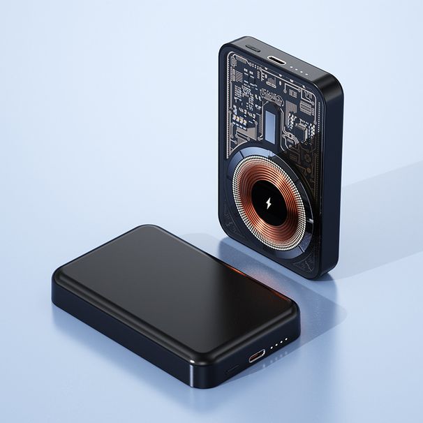 Best Selling 10000mAh Transparent Magnetic Wireless Power Bank PD20W Fast Charging Ultra-Thin Portable Charger_voghion.com