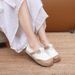 Neue Leinen Damen Ethno-Stil Kleine Duftende Einzelschuhe, Explosive Modelle Empfohlen_voghion.com