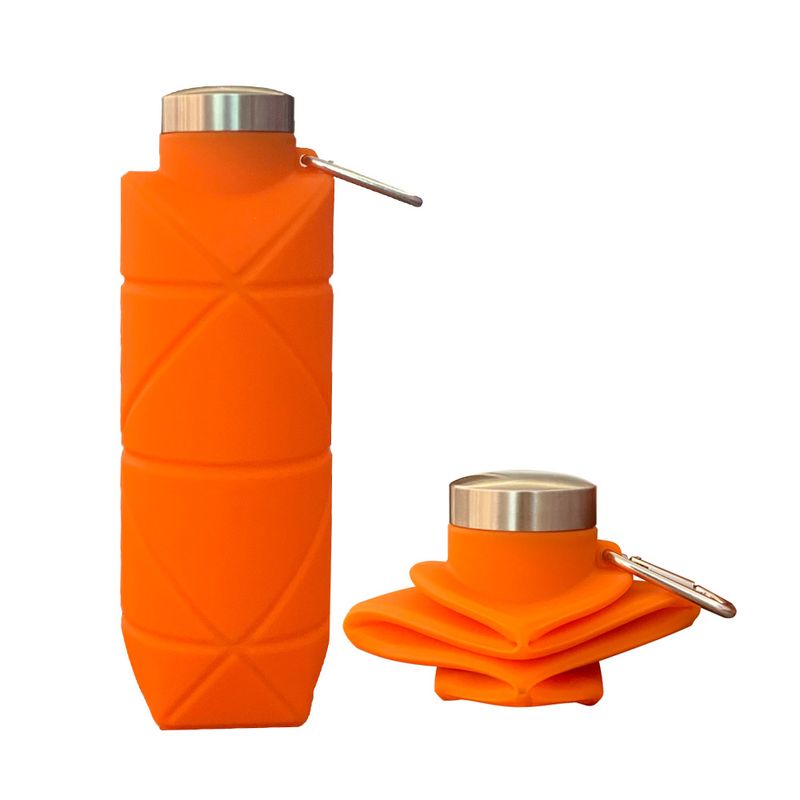 Opvouwbare siliconen waterfles - 500 ml, draagbare beker van voedingskwaliteit voor buitenreizen en sporten. Lekvrije opvouwbare drinkfles._voghion.com