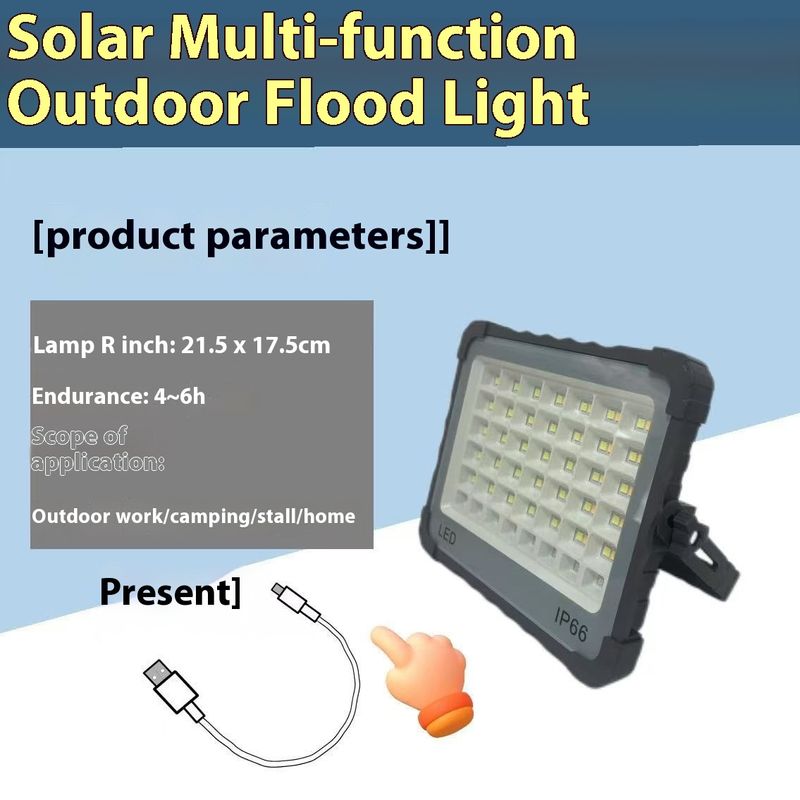 New Super Bright Night Market Stall Lighting Solar Outdoor LED Rechargeable Portable Emergency Camping Light_voghion.com