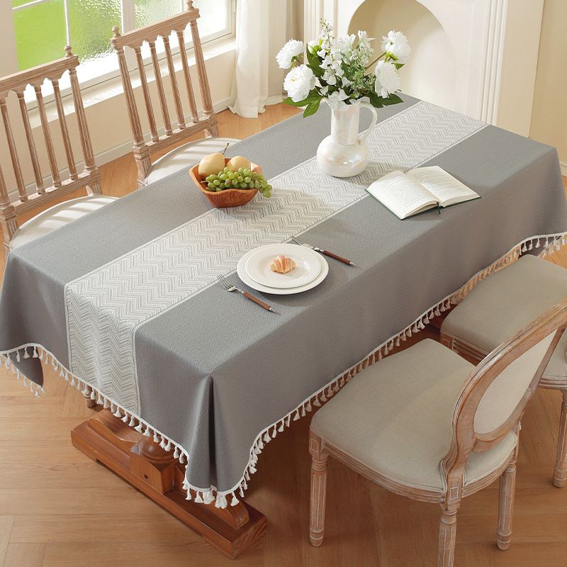 Table Cloth Simple Jacquard Embroidery Tablecloth Household Coffee Table Mat Tablecloth Table Mat_voghion.com