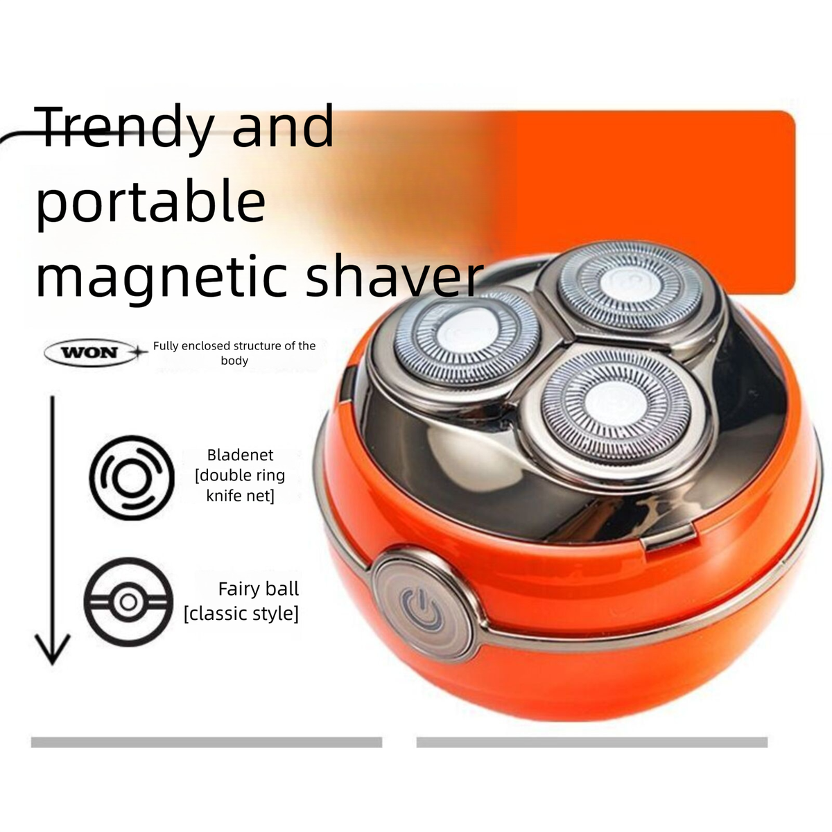 Electric Portable New Model Round Ball Beard Shaver Men Full Body Washable Original Gift For Boyfriend_voghion.com