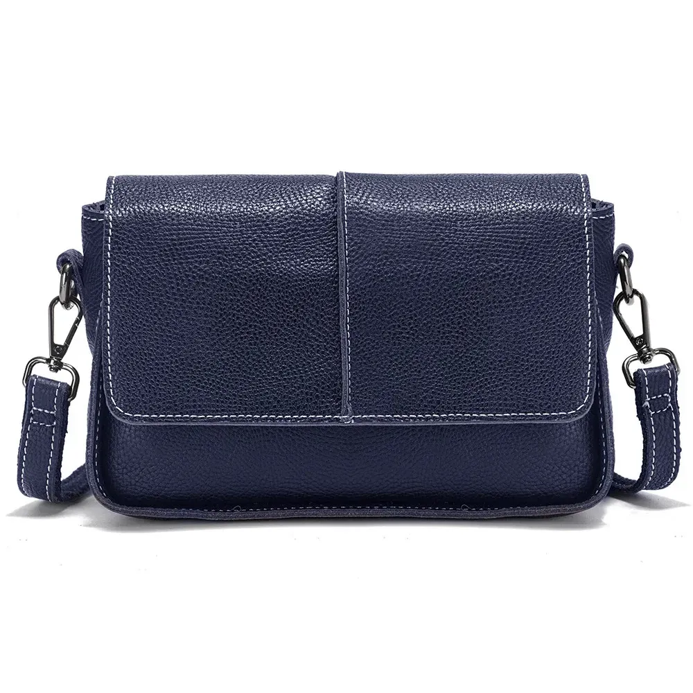 Zency Borsa a tracolla in pelle di vacchetta, piccola, borsa a mano, stile retrò, semplice, quadrata, per donna 250926_voghion.com