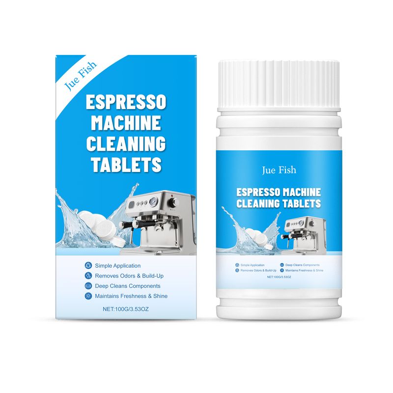 JUE FISH Universal Daily Gentle Coffee Machine Stains And Scale Cleaning Tablets_voghion.com