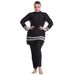 Verve Loose Plus Size Color-Block Costume da bagno conservatore per donna, protezione solare, viaggi in spiaggia, stile musulmano_voghion.com