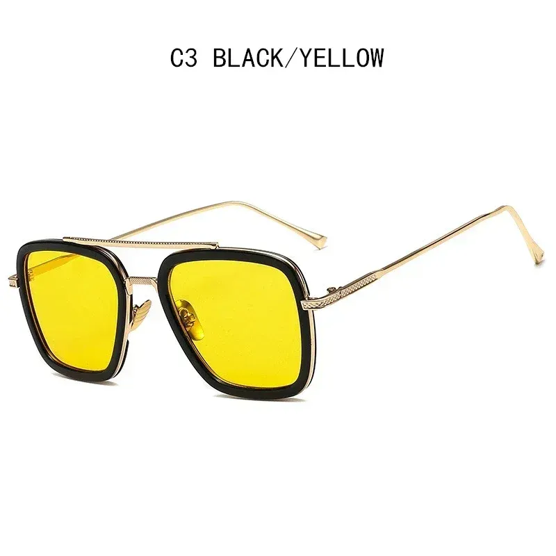 Luxus Quadrat Sonnenbrille Männer Frauen Marke Designer Retro Legierung Rahmen Große Sonnenbrille Vintage Gradienten Männlich Weiblich Oculos Feminino_voghion.com