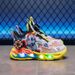 Children's New Leather Revoing Button Children's Sports Illuminated Casual Shoes, Running_voghion.com