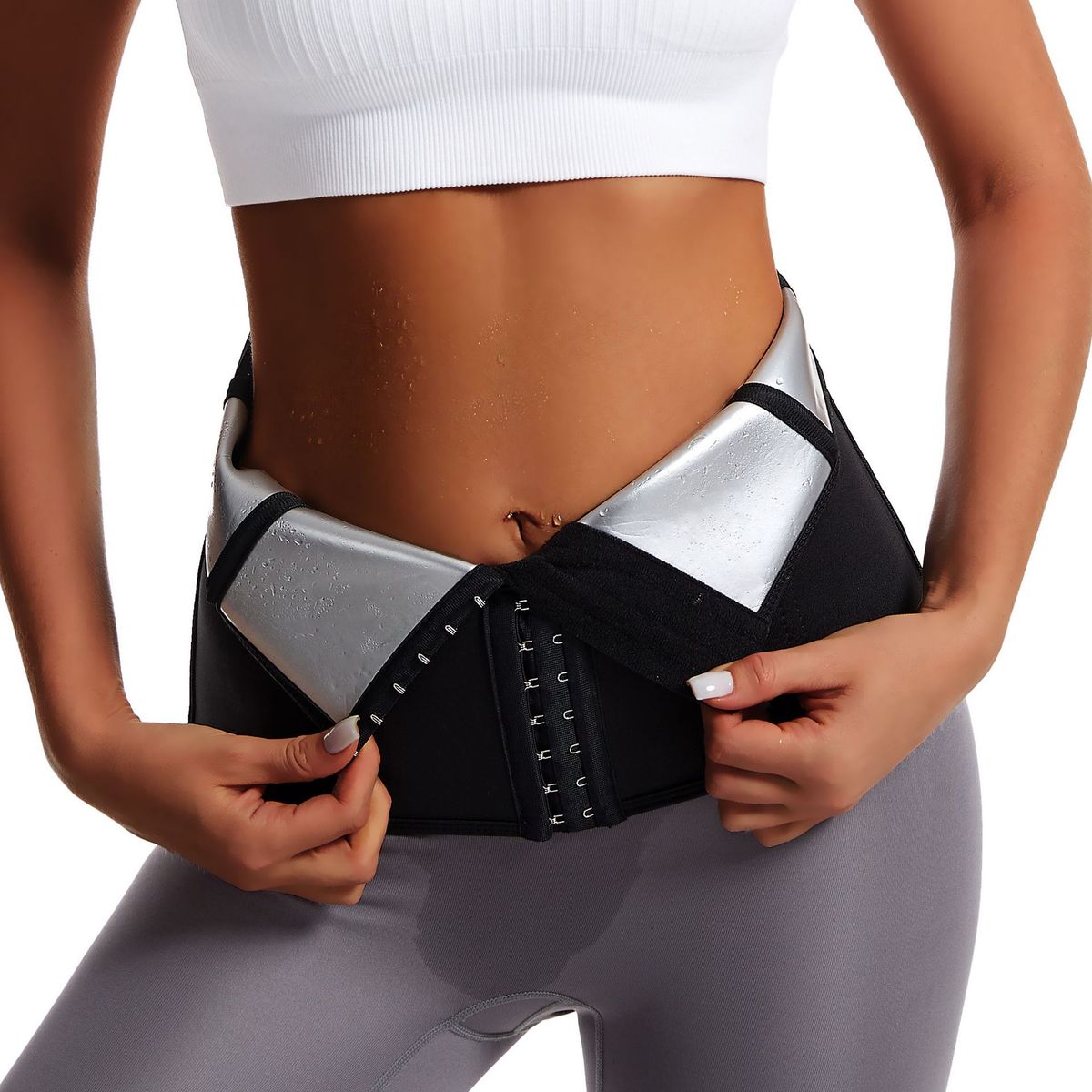 Břišní pás Beauty Body Polyesterový pás na břicho se třemi řadami přezek_voghion.com