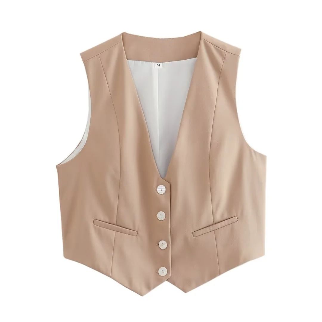 Dameskleding Zomer Casual Slim Vest Mouwloos Effen Kleur Dames Vest Top 8BS9531_voghion.com