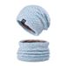 Wint And Scarf Set For Women Outdoor Cold-Proof Warm Knitted Hat With Fleece Ear Protection Pullov Beanie_voghion.com