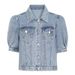 Retro Hong Kong Style Women's Denim Jacket - Short Sleeve Slim Fit Washed Casual Top For Spring Summer_voghion.com