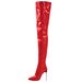 【Pre-sale | Ships In 15 Days】Sexy Pointy Side Zipper Patent Leather Stiletto Boots Over The Knee Plus Size Leather Boots_voghion.com