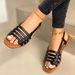 Neue flache Sandalen Frühlings- und Sommermode gewebte Strandschuhe_voghion.com