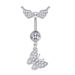 Piercing all'ombelico in acciaio inossidabile con zircone, nuovi gioielli con ciondolo a forma di farfalla con perla, transfrontalieri europei e americani_voghion.com
