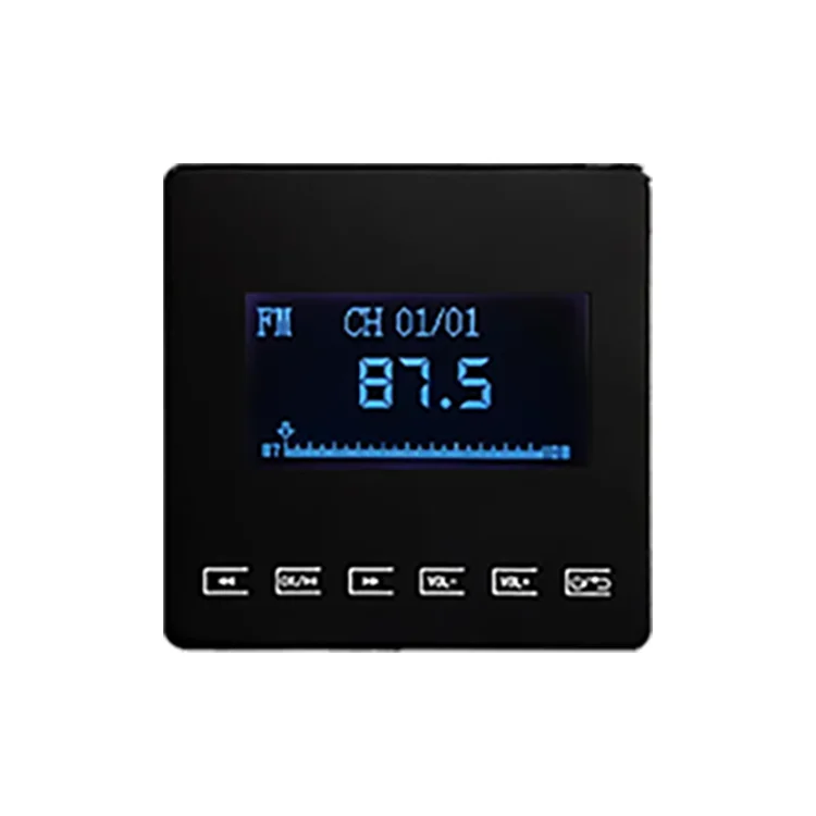 Bluetooth Amplifier Mini Wall Mounted Key Touch Music Player Built In FM Radio Smart Home Audio System for Bedroom_voghion.com