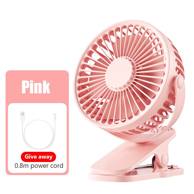USB Rechargeable Table Fan Clip-on Type Portable Mini Desk Fan 360 Degree Rotation Adjustable Clip-on Fan For Student Dormitory_voghion.com