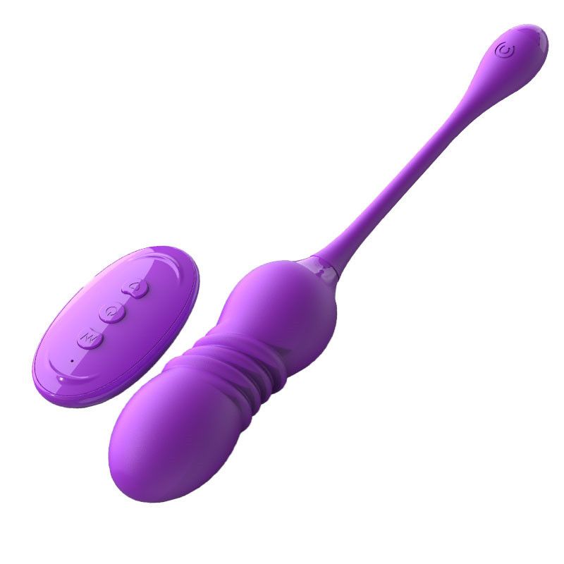 Vibratore telescopico in silicone per punto G con telecomando wireless OEM/ODM, giocattoli sessuali per adulti, plug anale per coppie e donne_voghion.com
