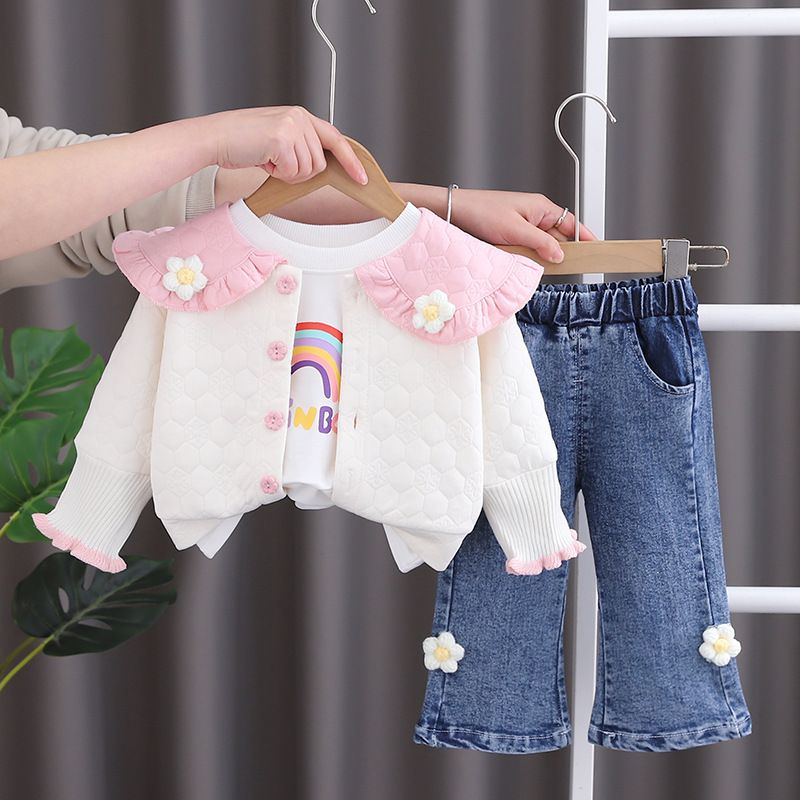 Abrigo de otoño para niña, ropa de lana gruesa de algodón con Clip de viento fragante pequeño para primavera y otoño e invierno_voghion.com