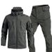 Conjunto de chaqueta y pantalones de ciclismo Shark Skin TAD Soft Shell para hombre, impermeables, deportivos, térmicos, para invierno_voghion.com