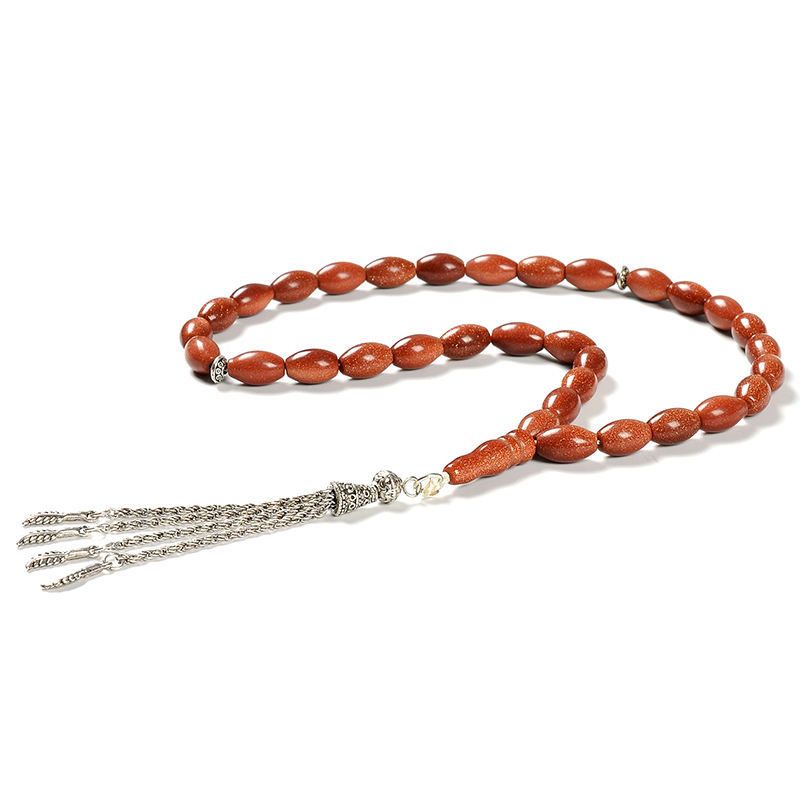 6mm x 9mm natürliche runde Perlenkette für Frauen Goldsand feine Perlenkette Modearmband für Freund_voghion.com