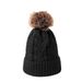 Berretto lavorato a maglia con grande pompon - Cappello invernale foderato in caldo pile per attività all'aperto - Design unisex in morbido cotone elasticizzato_voghion.com