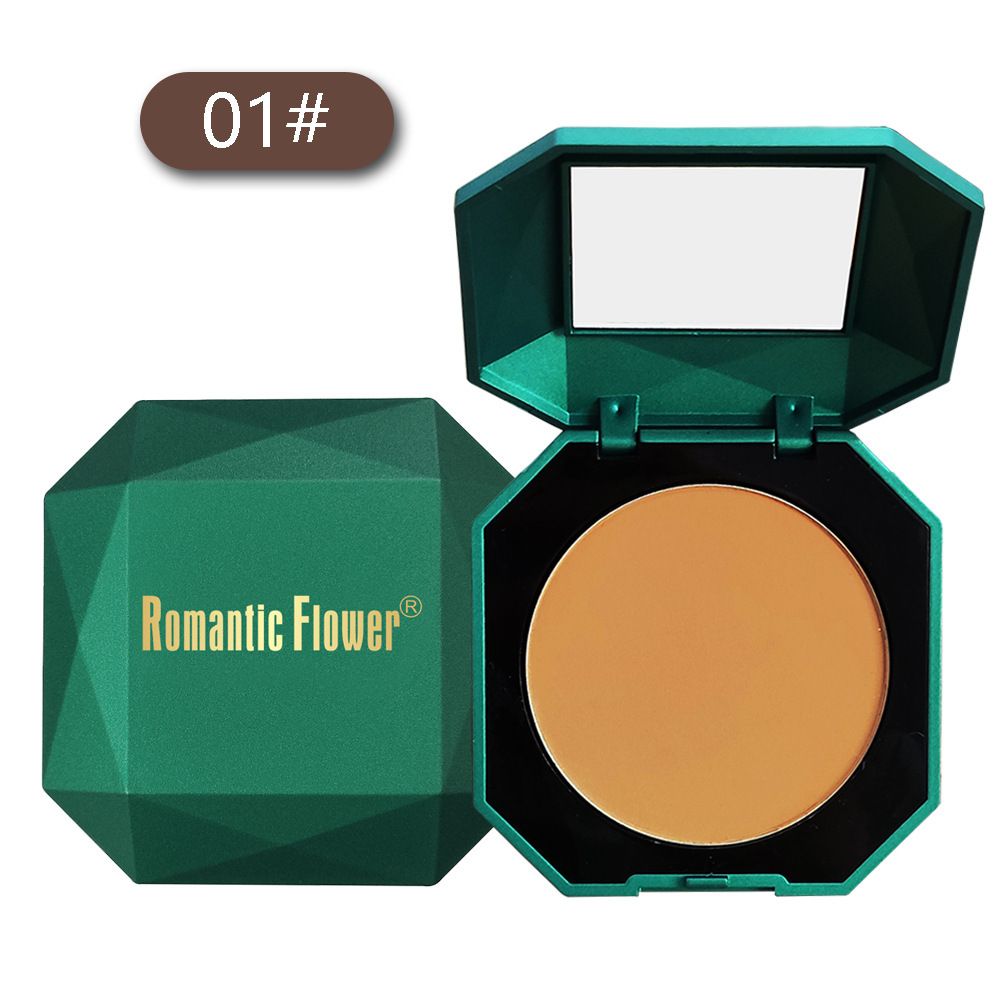 Dark Double-layer Powder With Mirror Powder Puff Matte Cosmetics Waterproof Natural Makeup_voghion.com