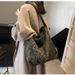 Vintage Leopard Canvas Schultertasche für Damen 2025 Große Damen-Tragetasche Modedesigner Damenhandtaschen Geldbörsen Bolsas_voghion.com