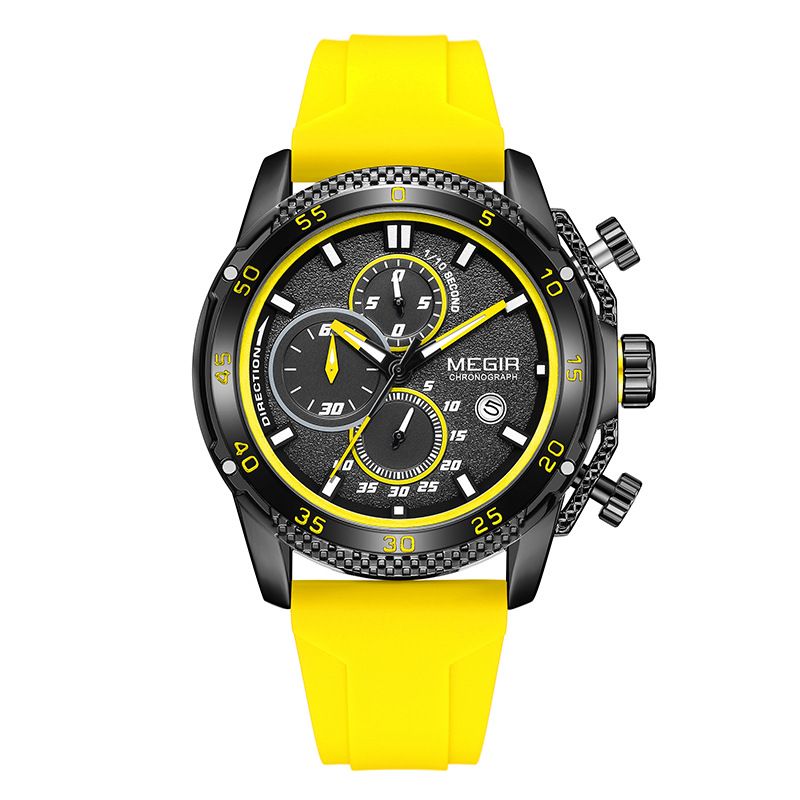 Reloj cronógrafo deportivo para hombre – Resistente al agua hasta 30 m, luminoso, indicador de fecha, correa de silicona (negro/azul/rojo/naranja/rosa, estilo militar e informal)_voghion.com