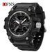 Men's Digital Analog Sports Watch With LED Backlight, Alarm, Stopwatch, 50m Water Resistance, Shockproof For Outdoor, Running, And Daily Use_voghion.com
