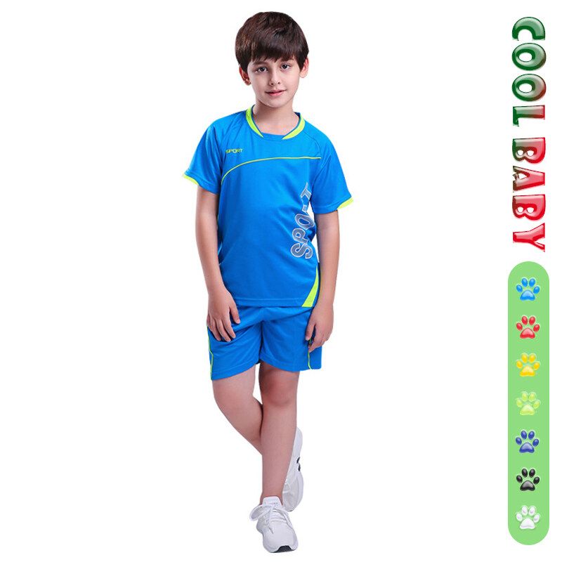 Children's Football Jersey Boys and Girls Sports Shorts Children's Basketball Team Uniform Fiess Sportswear_voghion.com