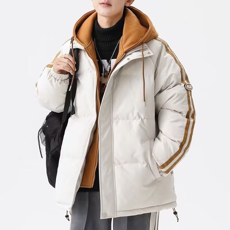 Inverno per uomo con finto peluche e spesso, due pezzi di giacca calda e casual, cappotto di cotone, giacca_voghion.com