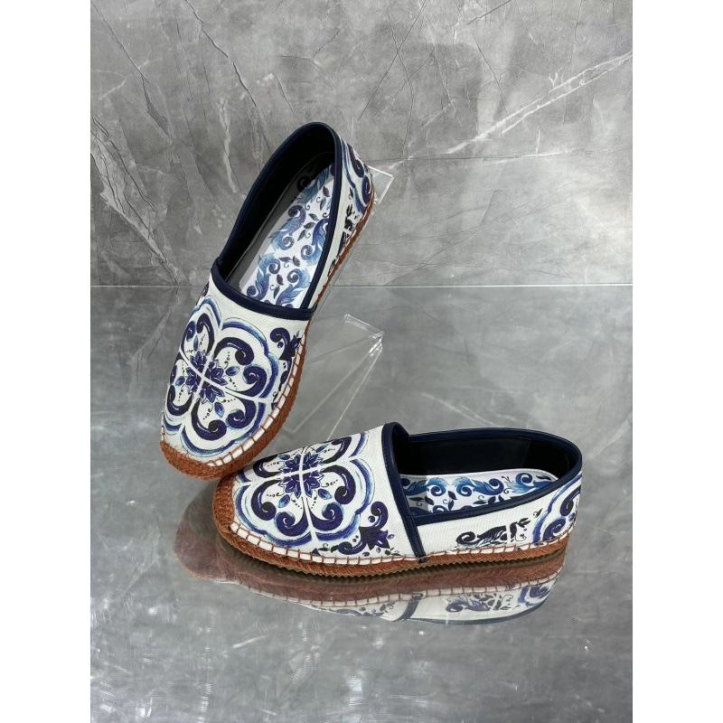 Women's Flat Shoes With Printed New Rope Blue And White Porcelain Design, Casual Fresh Literary Comfortable Versatile_voghion.com
