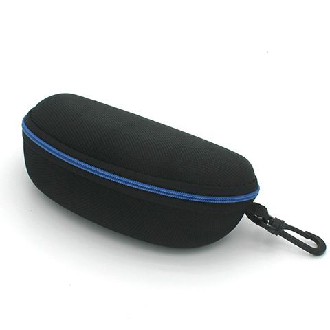 Custodia per occhiali da sole unisex, borsa con cerniera in EVA, grande custodia per occhiali da sole a compressione, gancio nero, custodia per occhiali portatile_voghion.com