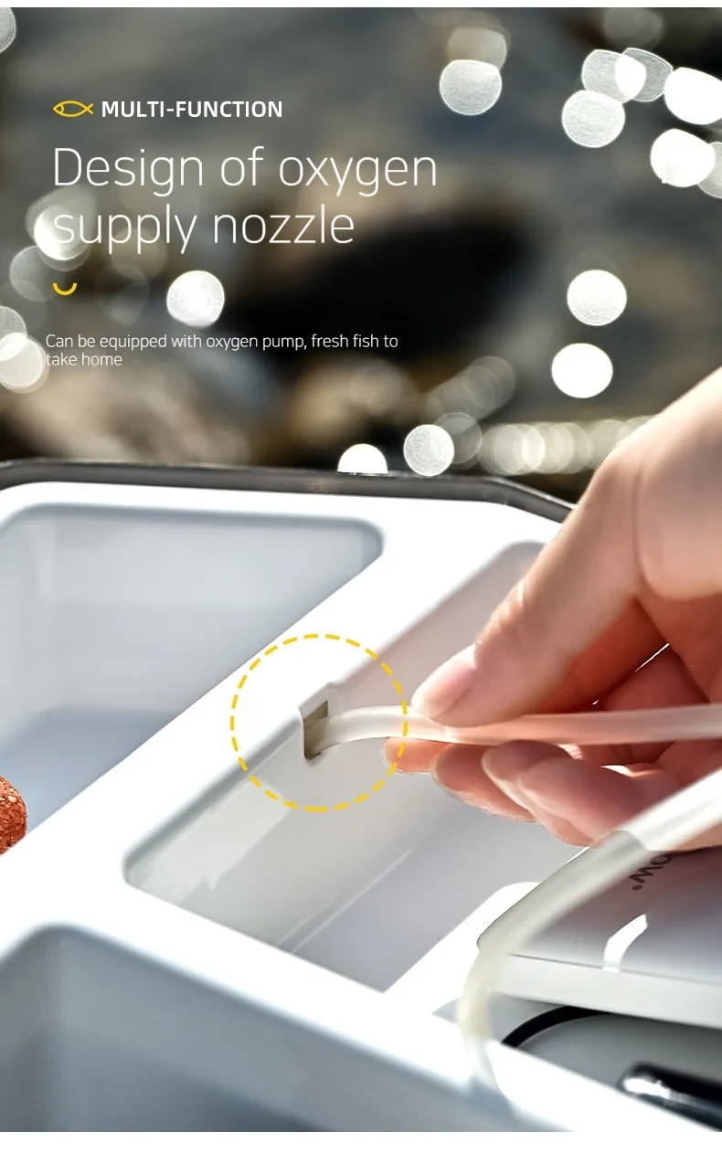 Rangement de pêche pour s'asseoir, seau de lavage de voiture épais pour l'extérieur, en plastique avec couvercle, boîte de production portable_voghion.com