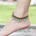 Böhmischer ethnischer Stil Türkis Teardrop Kupfer Glocke Anhänger Fußkettchen Süßwasser Perle Doppelschicht Perlen Damen Fuß_voghion.com