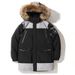 Parka da uomo in stile coreano, imbottito in piumino d'oca bianco, lungo cappotto con cappuccio e collo in pelliccia, giacca invernale unisex_voghion.com