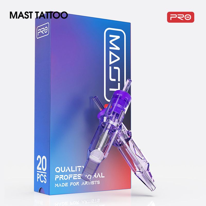 Agujas de cartucho de tatuaje Pro RL, aguja de tatuaje de seguridad esterilizada desechable con revestimiento redondo para máquinas de tatuaje, empuñaduras 20 unids/lote_voghion.com
