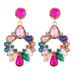 Fashionable colorful multi layer water drop earrings, charming water glass geometric shape temperament and versatile earrings_voghion.com