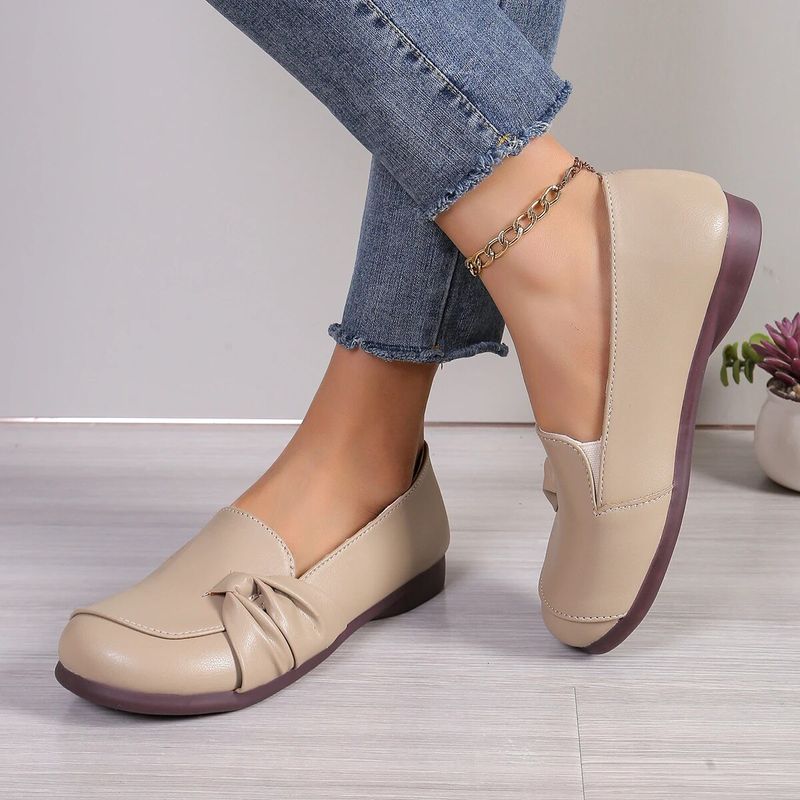 Naisten slip-on-nahkaiset mokkasiinit kevät syksy muoti baletti hyvät rento pyöreä kärki söpö ballerinat sairaanhoitaja kengät lenkkarit_voghion.com