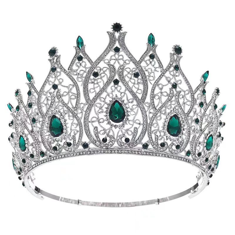 Transfrontalier européen et américain réglable baroque Miss Monde concours de beauté couronne mariée couronne reine passerelle couronne coiffure_voghion.com