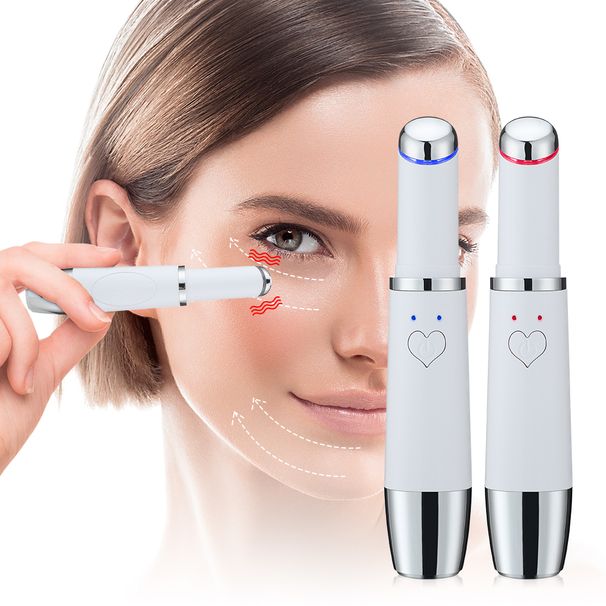Electric Eye Massager Wand Pen 42℃ Heat Vibration Anti-wrinkle Device for Dark Circles Puffiness Eye Fatigue USB Rechargeable_voghion.com