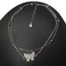 Cavigliera da donna con doppio strato di farfalla di diamanti scintillanti dal design unico, braccialetto di alta qualità, versatile e alla moda_voghion.com