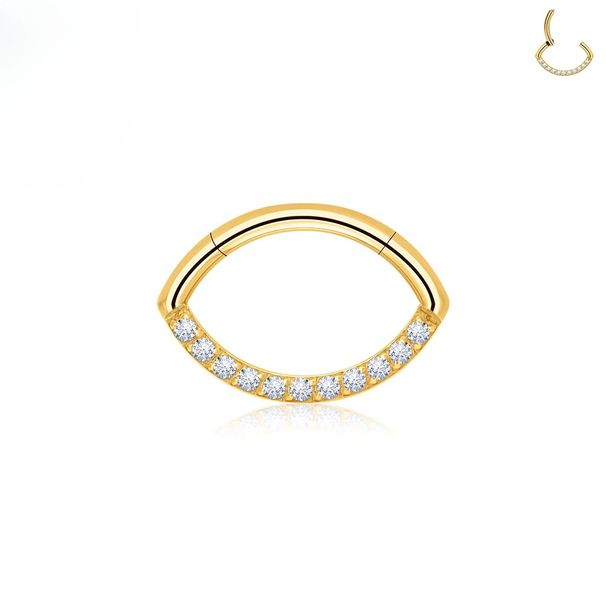 Piercing al naso in titanio, con anello a scatto, per orecchio, cartilagine, trago, elica, daith, orecchini rotondi, cerchi, zirconi cubici, 16G, segmenti incernierati, gioielli per piercing al corpo_voghion.com