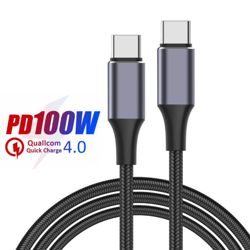 Tip 100W USB C'den USB-C'ye 5A dik açılı PD kitaplar için uygun hızlı şarj tarih çizgisi Samsung Xiaomi Huawei -_voghion.com