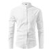 Men's Clothing New Stand Up Collar Shirt Long Sleeved Pure Cotton Men's Casual Linen Shirt Men's Trendy_voghion.com