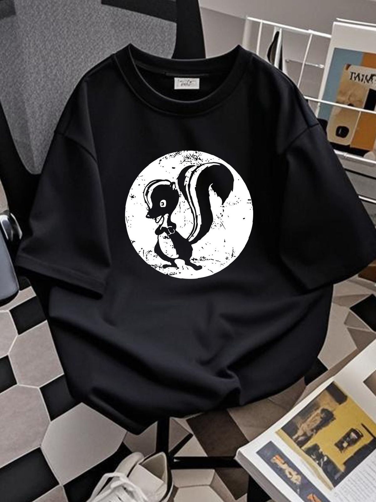 Maglietta retrò del progetto Skunk Works, 100% cotone filato ad anello, regalo, nuova grafica alla moda, elasticizzata, leggermente comoda, elegante e traspirante._voghion.com