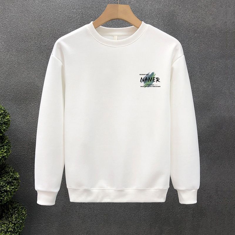 Sudadera con capucha de cuello redondo de algodón puro de estilo americano para hombre, de otoño e invierno, holgada, con felpa, de marca moderna, informal y versátil._voghion.com