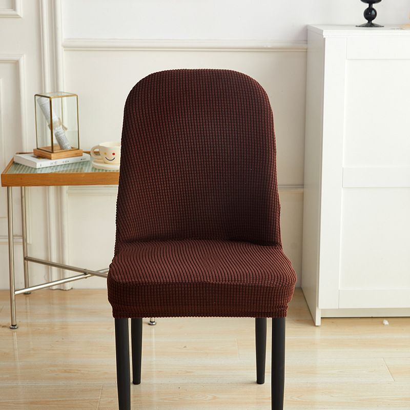 Curved chair cover all-inclusive universal dining table and chair protective cover home simple modern large round stool cover_voghion.com