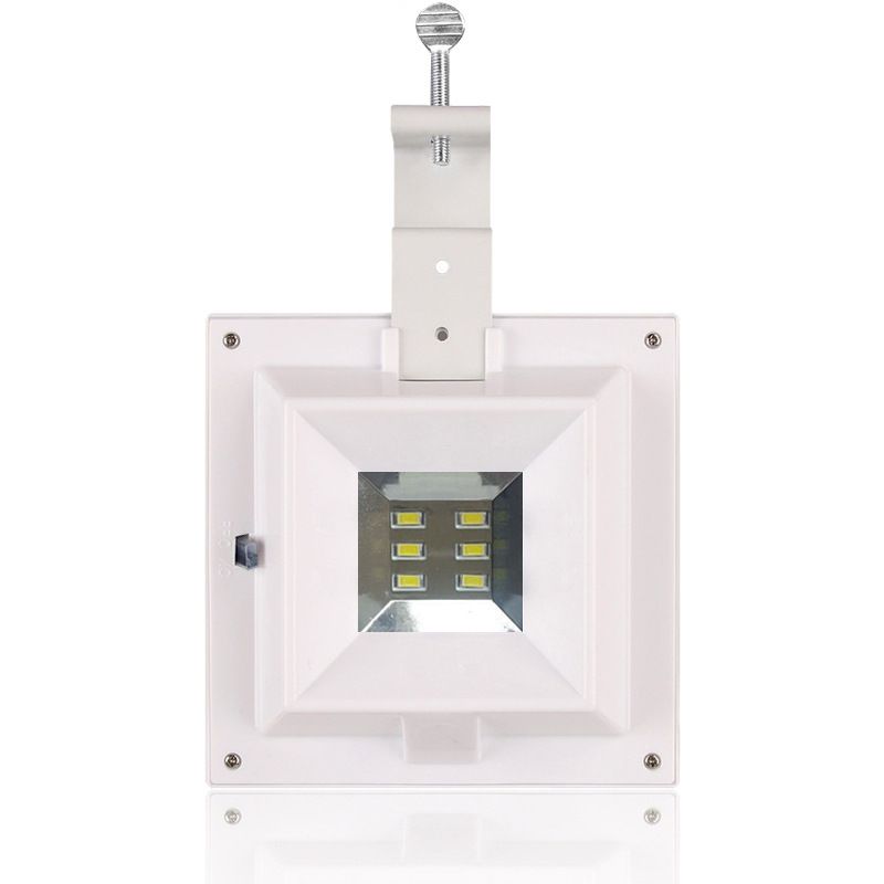 Solar Powered Square Deck Lights With 6 LED, Waterproof Outdoor Wall Lights For Fence, Pathway, Garden - Motion Sensor, Auto On/Off, Warm White_voghion.com