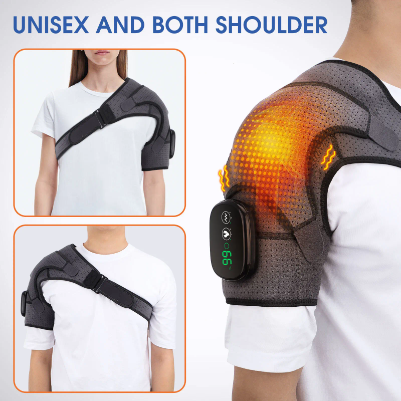 Back Massager Heating Massage Device Infrared Therapy Vibration Electric Shoulder Massager Wrap Belt For Neck Back Body_voghion.com